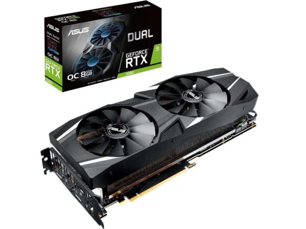 buy ASUS GeForce RTX 2080 Overclocked 8G GDDR6 Dual-Fan Edition VR Ready HDMI DP 1.4 USB Type-C Graphics Card (DUAL-RTX2080-O8G) online